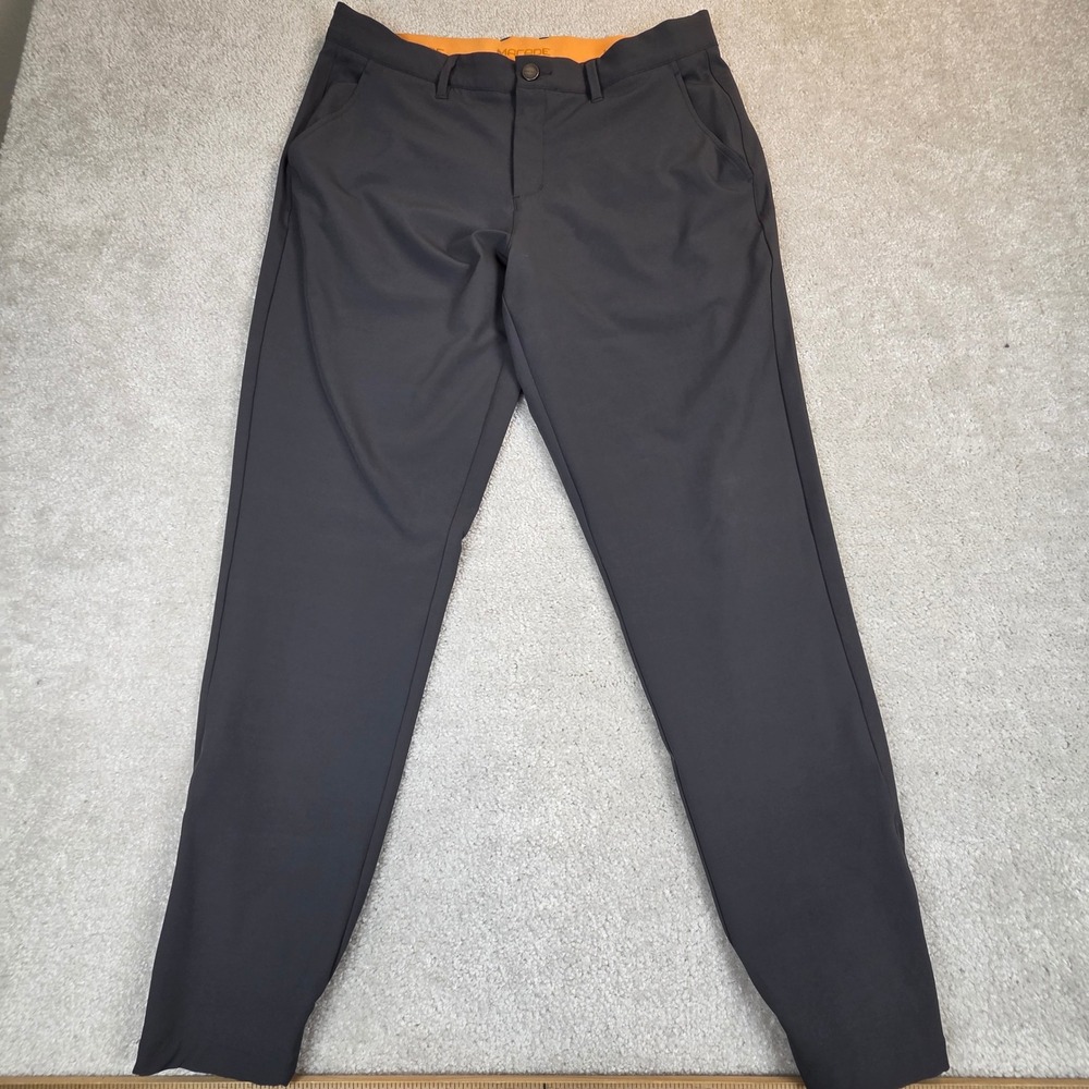 Macade Golf Mens Slim Fit Jogger Pants Charcoal Grey 34R Ankle Zip Stretch‎